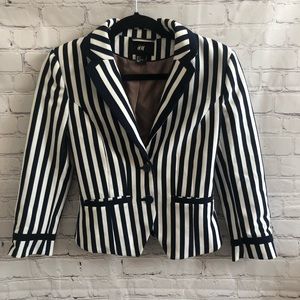 H&M Navy/White Blazer
